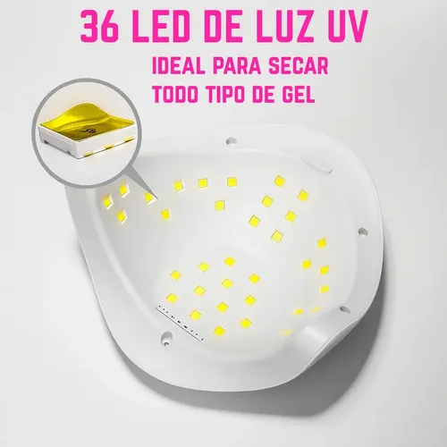 Cabina De Uñas Led Uv Con Base Desmontable 80w