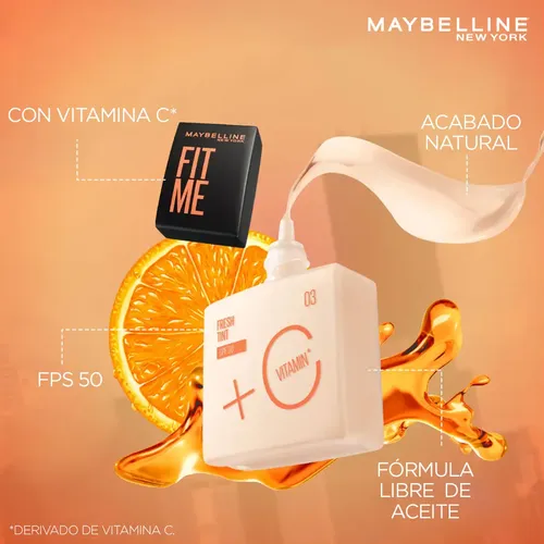 Base De Maquillaje Líquida Maybelline Fit Me Fresh Tint Tono 06