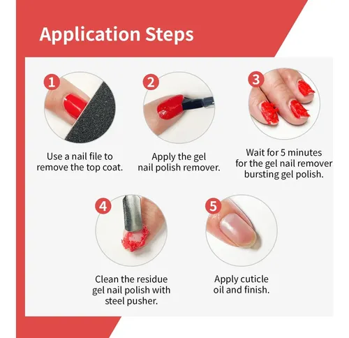 Removedor De Gel Para Uñas Openlive 2 Botellas 10ml Rápido