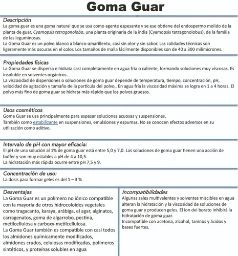 Goma Guar 5 Kilo Uso Cosmético