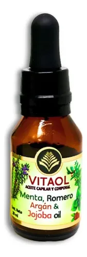 Aceite Capilar De Menta Romero Argán Y Jojoba 20ml – Vitaol