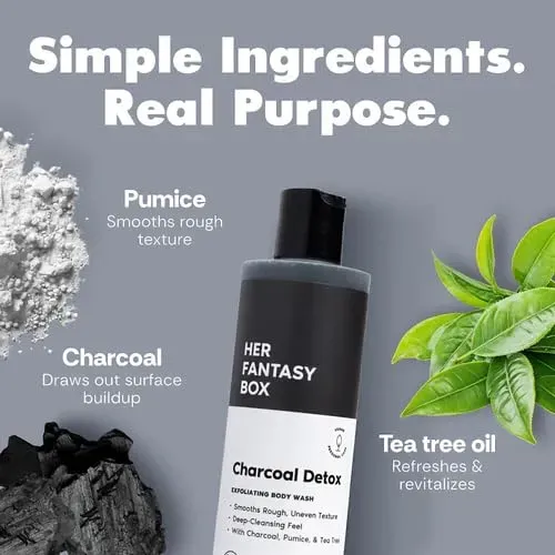 Gel Exfoliante Corporal Detox Con Carbón Activado Her Fantas