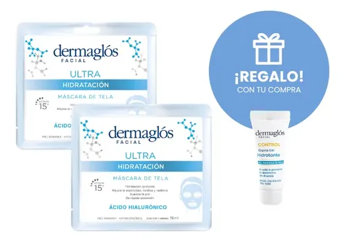 Kit Mascaras De Tela Dermaglós Ultra Hidratación X2 Sensible