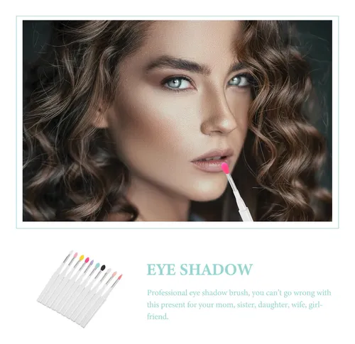 Brocha De Maquillaje Con Tapa De Silicona Para Labios, 10 Un