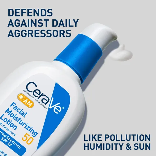 Loción Hidratante Facial Cerave Am Spf 50, 3 Onzas