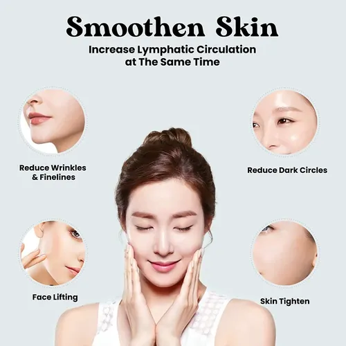 Set Masajeador Facial Rodillo Jade Y Gua Sha Roselyn