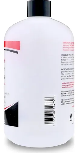Removedor De Uñas Acetona Pura 16 Oz  Profesional