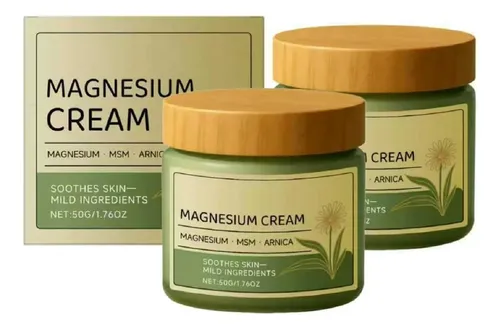 Crema De Magnesio Paqiman, 2 Unidades, 50 G, Con Msm Arnica