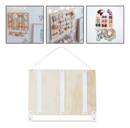 Soporte De Lazo Para El Cabello Organizador Cintas Blanco