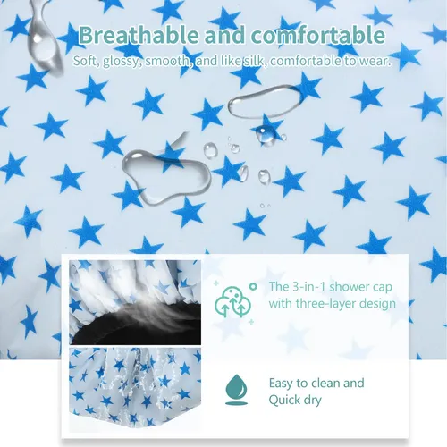 Gorro De Baño Decorativo, Reutilizable, 3 En 1