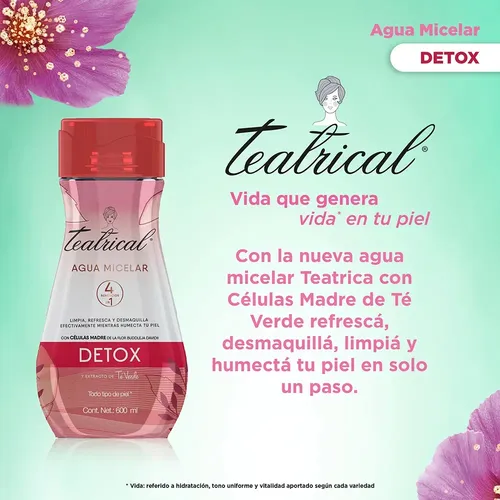 Teatrical Agua Micelar Detox 600 Ml