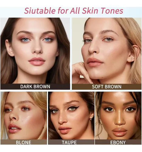 Kits De Plantillas Y Sello Para Cejas Dmktu Marrón Oscuro
