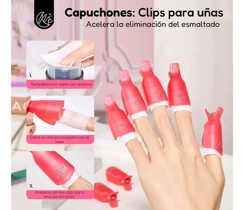 Kit Uñas Esculpidas Esmaltadas Semipermanente Cabina Uv Led
