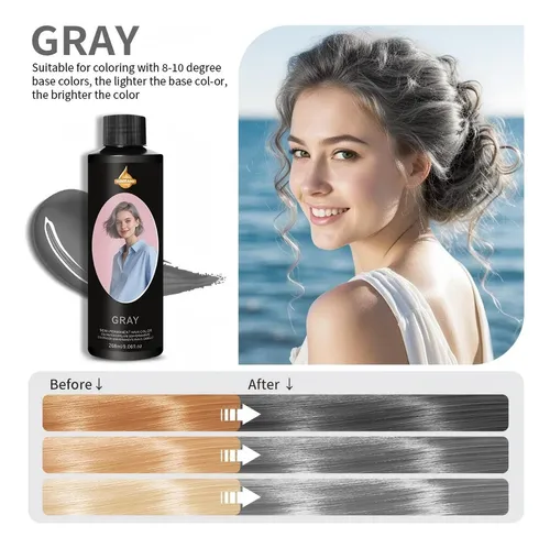 Tinte Semipermanente Para Cabello Gris 268ml Grey