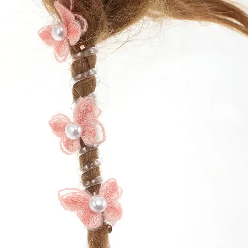 ..4 Cintas Para El Pelo Con Forma De Mariposa Con Alambre De Multicolor Rayas