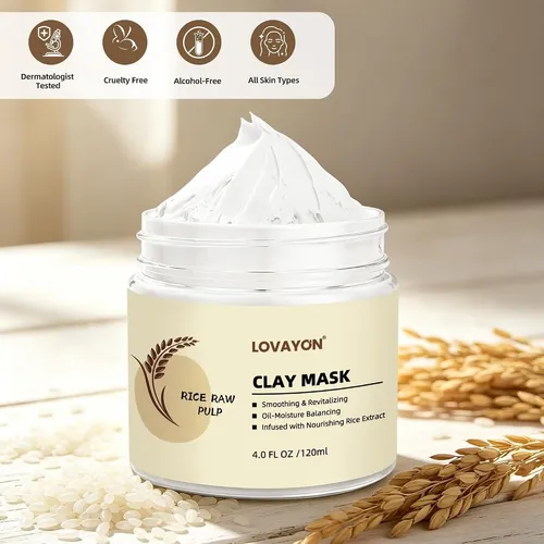 Mascarilla De Arcilla De Arroz Lovayon 120 G