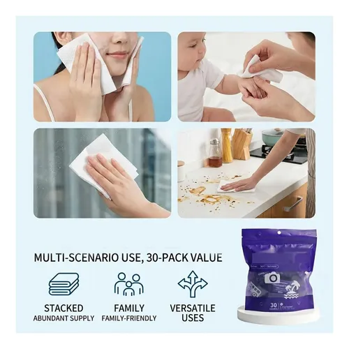 Compressed Towels 30 Pack  Disposable Pure Cotton Face