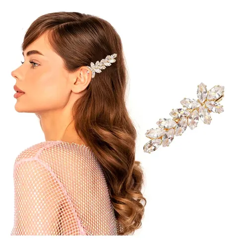 Pin De Cabello Con Rhinestone Vintage Para Novia (2 Uds)