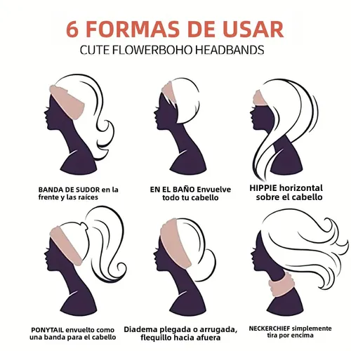 Pack X4 Vinchas Anchas Tipo Turbante Para Mujer