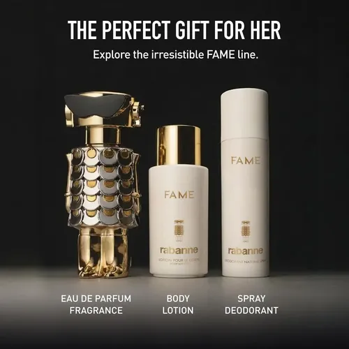 Loción Corporal Rabanne Fame Para Mujer, Hidratante, 6.8 Oz