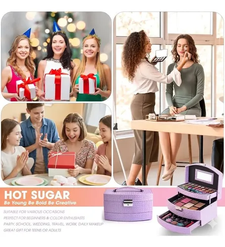 Kit De Maquillaje Hot Sugar Purple Para Adolescentes