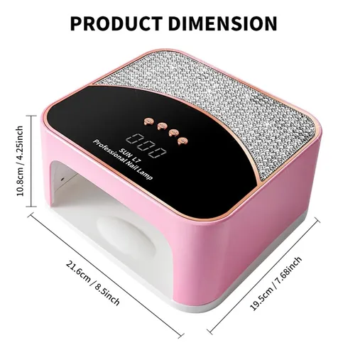 Lámpara Uv Led 268w Para Uñas Con Sensor Y 4 Timers