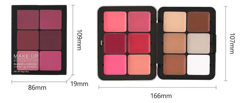 Paleta Rubor 12 Tonos Crema Multifunción – Iluminador Y *^ Crema