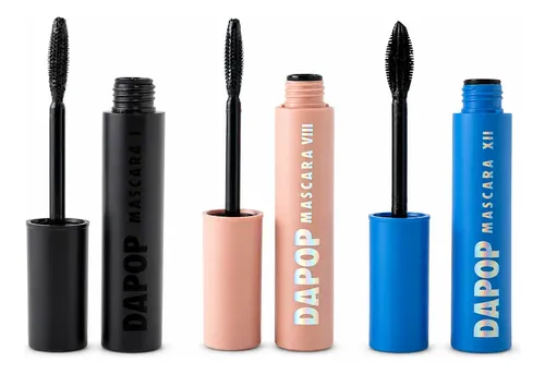 Combo X3 Mascaras De Pestañas Dapop Lavable Negro Intenso