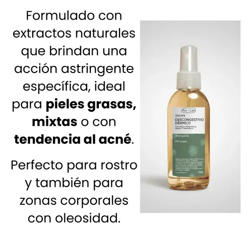 Tónico Dérmico Astringente Hamamelis Arvensis Spray 125ccs