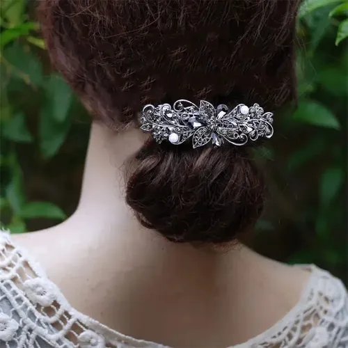 Broches Elegantes Para El Cabello Con Forma De Flor De Perla