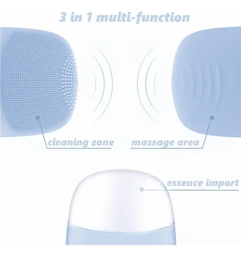 Cepillo Facial Limpiador Megan Eléctrico Silicona Ipx7 3