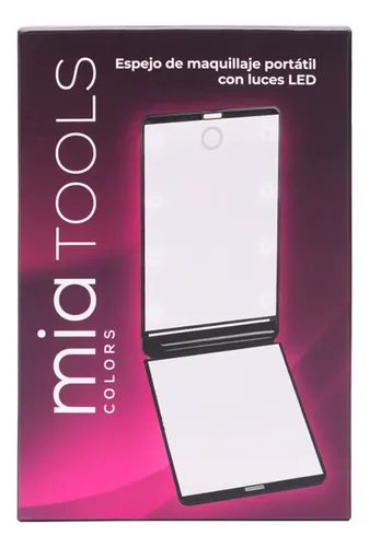 Mia Colors Tools Espejo Maquillaje Portátil Con Luz Led 3c