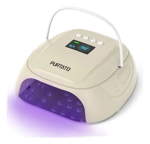 Lámpara Uv Recargable 126w Para Uñas Gel Mate Crema