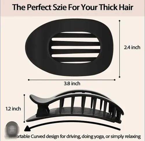 Pack X 6 Broches Planos Pinza Hebilla Pelo Colores Surtidos