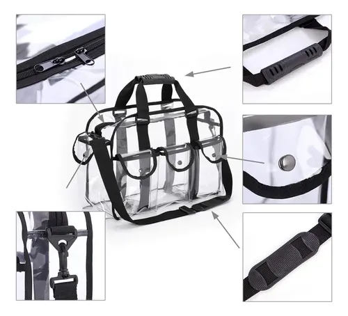 – Bolsa De Maquillaje De Viaje Transparente Con Correa De =
