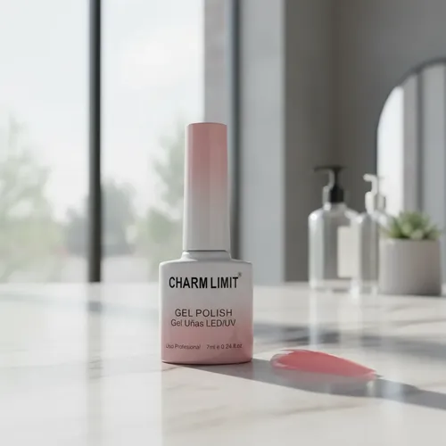 Esmalte Semi Via Lactea Rosa Uv/led Marca Charm Limit 7ml