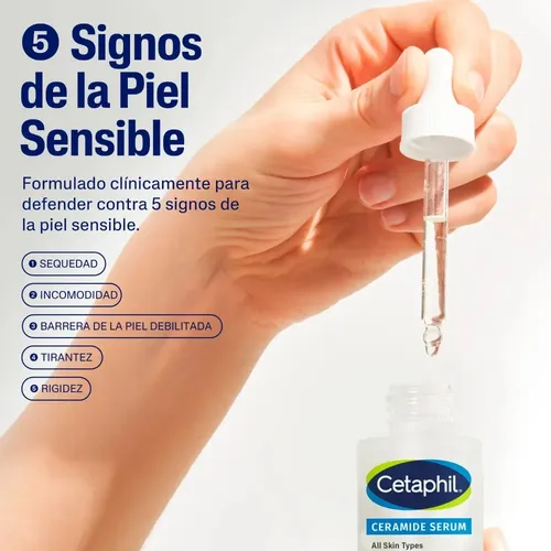 Cetaphil Serum De Ceramidas x 30 Ml. Hidrata y Restaura la Barrera Cutanea de la Piel.