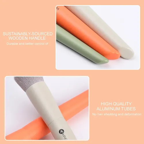 Set De Brochas De Maquillaje Kingmas Foundation Contour Conc