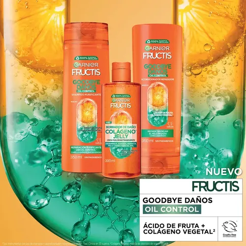 Shampoo Fructis Goodbye Daños Oil Control 350 Ml Garnier