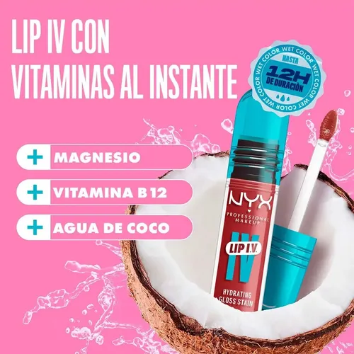 Tinta De Labios Hidratante Lip Iv Nyx Professional Makeup Cranberry Splash