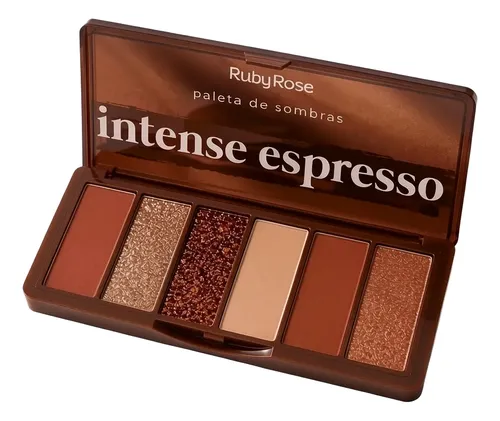 Paleta 6 Sombras Mixtas Tono Cafe Intense Espresso Ruby Rose