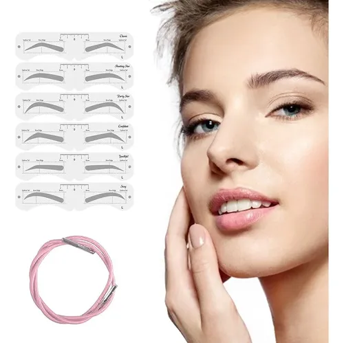 Molde Cejas Plástico Suave Banda Elástica Principiantes–