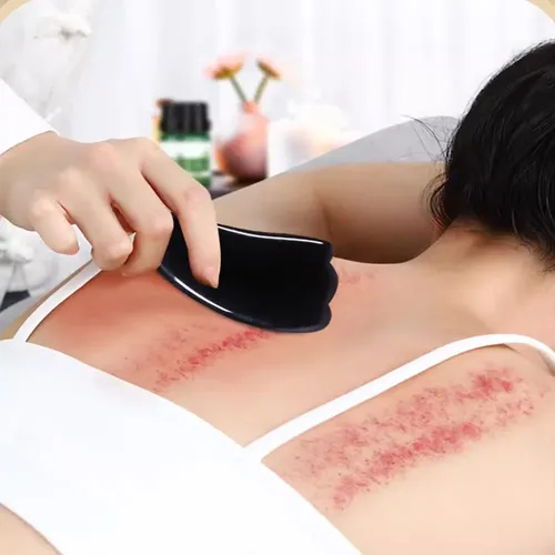 Set 4 Piedras Basalto Gua Sha Masaje Facial Spa
