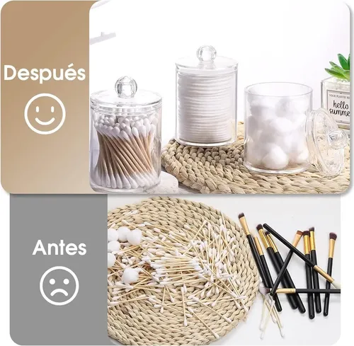 ~ Set Of 4 Makeup Organizers With Lids, For