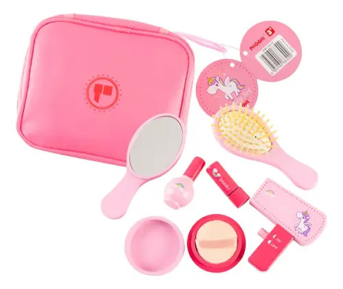 Estuche de belleza infantil con accesorios de madera Isakito modelo IK0271