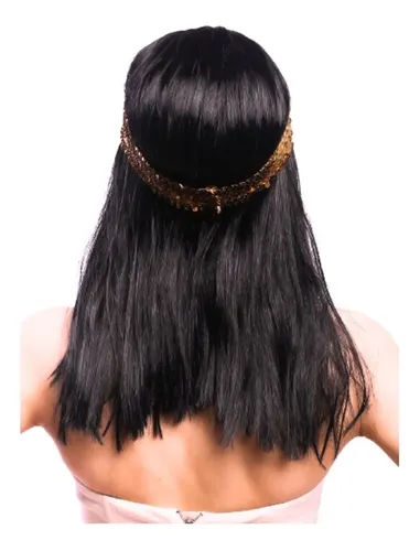 Peluca Egipcia Cleopatra Cotillon Disfraz Fiesta Carioca