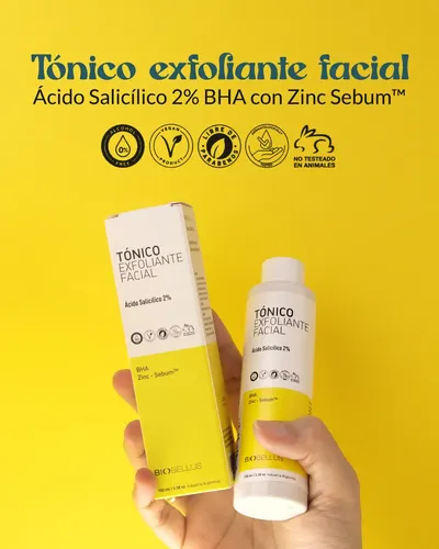 Tonico Exfoliante Facial Con Acido Salicílico Biobellus