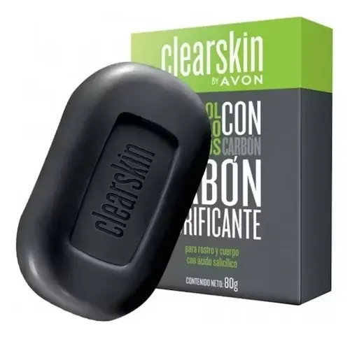 Barra Limpiador Exfoliante Clearskin Avon, C/ Salicílico Tipo De Piel Mixta