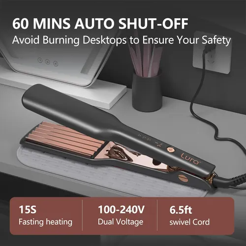 Plancha De Pelo Lura 5cm Nano Titanio Iónico 110v/220v