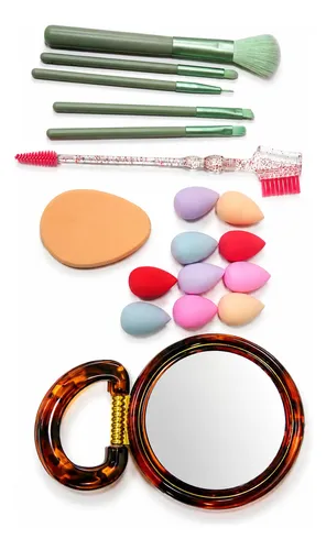 Kit Beauty Makeup Completo Con Brochas Y Esponjas Belleza